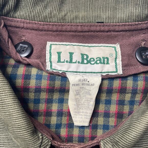 Vintage LL Bean Chore Jacket Mens Large Removable Liner Barn Coat Brown Canvas - Picture 9 of 9